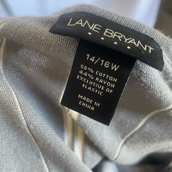 Gray and White Striped Sweater size 14/16W Lane Bryant - Picture 7 of 7
